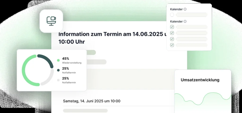 Termin- und Umsatzansicht in ETERNO Cloud